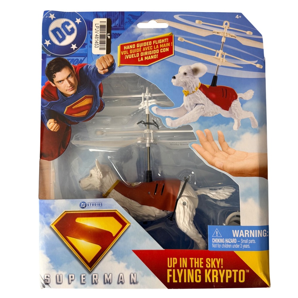 DC Comics Superman Up In The Sky Flying Krypto Hand Guided Flight Toy 6073191
